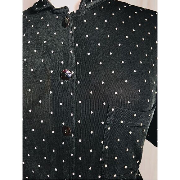 Vintage Norm Thompson Polka Dot Button Down Blouse - Size S - Picture 2 of 6
